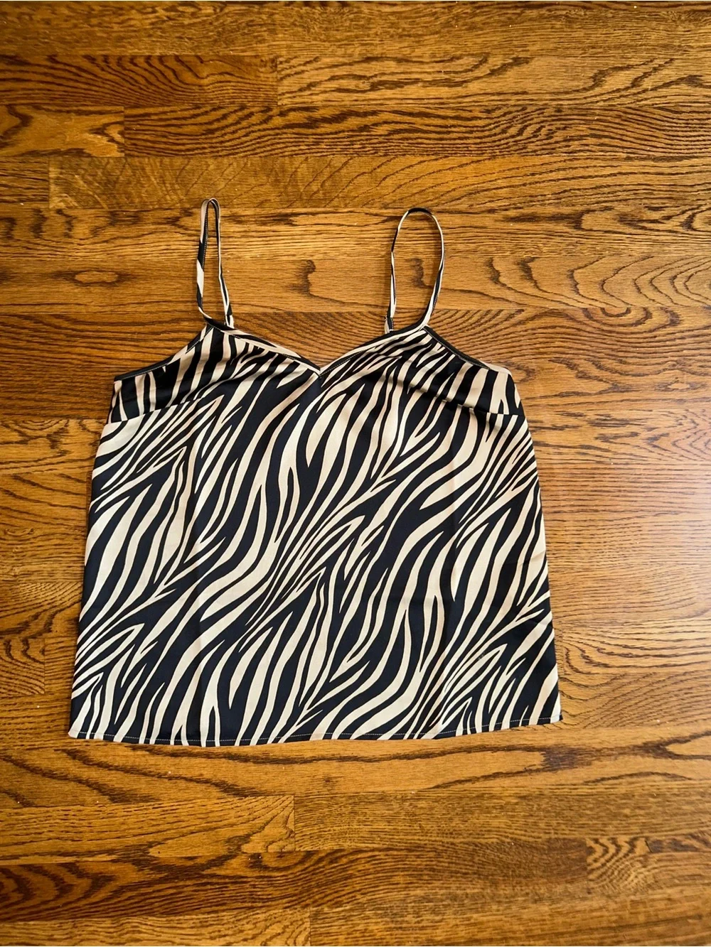 J.Crew Factory Zebra Print Adjustable Strap Cami Tank Top Size 2